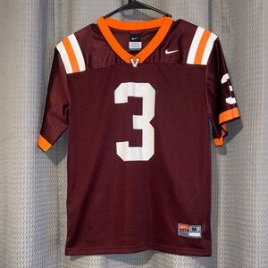 Nike youth medium Virginia Tech jersey VT maroon #3